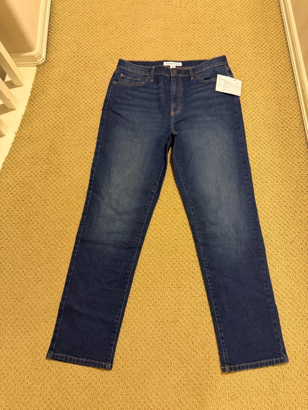 Amazon Medium Stretch Regular-Fit High Rise Straight Leg Jeans (Women’s Size 10)